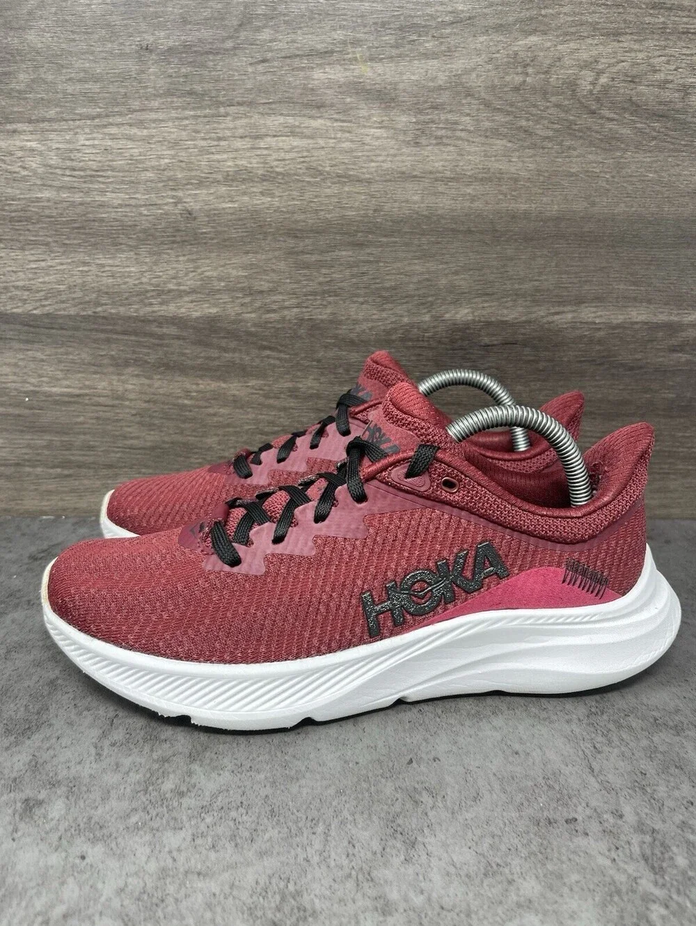 HOKA Rincon 3 Size 8.5 Womens Lightweight Running Shoes Red White